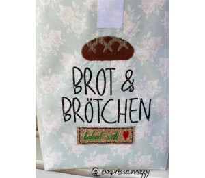 Stickdatei - Brot Liebe - Schriftzug Brot & Brötchen